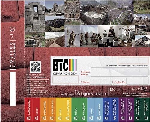 Boleto general de Cusco
